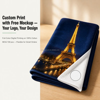 Serviette de plage personnalisée en coton 100% avec impression numérique, motif Tour Eiffel nocturne, résistante à la décoloration, idéale pour la piscine et les voyages, haute qualité