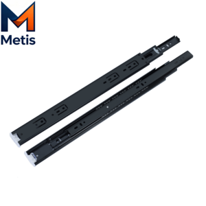 מסילות טלסקופיות מתקפלות מברזל עם מיסב כדורי, התקנה קלה לארונות - Product Image 4