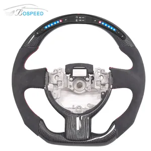 Bospeed LED Carbon Fiber Steering Wheel for Toyota GT86 with Black Suede Leather