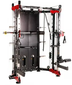Mesin kekuatan Multi fungsi, peralatan Gym mesin squat smith untuk latihan di rumah