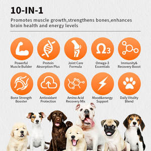 Suplemento muscular en polvo para perros y gatos de alta proteína, suplemento nutricional para aumento de peso y crecimiento - Product Image 6