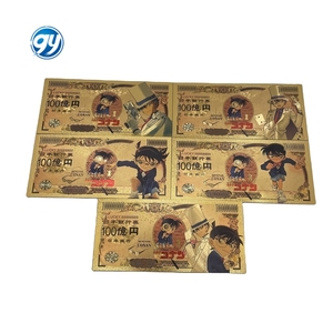 Billets de banque japonais de collection de haute qualité, motifs attrayants, dessin animé <span class=keywords><strong>Detective</strong></span> <span class=keywords><strong>Conan</strong></span>, 1 000 000 yens d'or - Product Image 1
