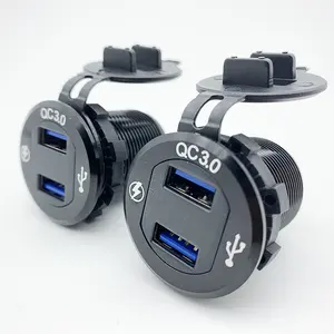 2 3.0 מטען לרכב USB, 12v/24v 36w qc3.0 שקע מטען USB, 2 x מטען שקע USB 3.0 USB מטען שקע usb