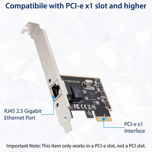 Tarjeta de Interfaz de Red PCI Express PCI-E Fervit de 2.5 Gigabit Ethernet, 10/100/<span class=keywords><strong>1000</strong></span>/25000 <span class=keywords><strong>Mbps</strong></span>, RJ45 LAN SI-PEX24059 - Product Image 6