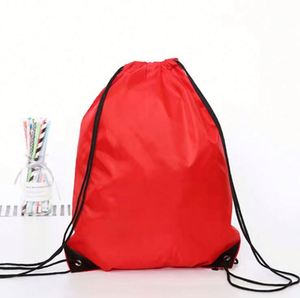Factory Custom logo Sports Backpack 210D Polyester Drawstring <b>Bag</b> Printing for Promotional - Product Image 1