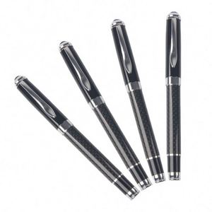 High-End Luxury Custom Logo Custom Brand Promotional Metal Ballpoint <b>Pens</b> Gift Set 0.5 mm Writing Width Carbon Fiber UV Printing - Product Image 1