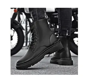 Man Casual Lace Up Shoes Sneakers Zipper Martin Mountain Hiking Boot Footwear for Men