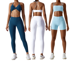 New Phong Cách Người Phụ Nữ Yoga Quần Áo Phòng Tập Thể Dục Quần Short Tập Thể Dục Mặc Tập Thể Dục Thể Thao Áo Ngực Quần Cộng Với Kích Thước Cao Eo Xà Cạp Yoga Set Cho Phụ Nữ - Product Image 1