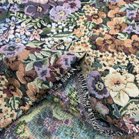 Factory Outlet Design klassischer Blumen garn gefärbter Jacquard-Stoff aus Polyester-Baumwolle für die Schuh dekoration