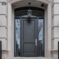 Porte intérieure avant Portes d'entrée doubles principales de luxe Portes en bois pour la maison