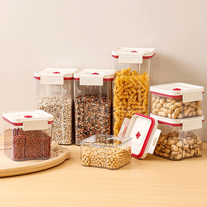 Rõ Ràng Nhựa Ngũ Cốc Tiết Kiệm Hộp <span class=keywords><strong>Container</strong></span> Với Nắp Kín Thực Phẩm Lưu Trữ <span class=keywords><strong>Container</strong></span> Cho Nhà Bếp - Product Image 1