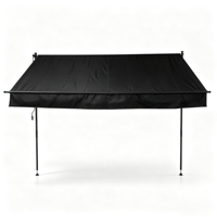 Auvent rétractable manuel en polyester pour l'extérieur, protection solaire pour patio, balcon, jardin