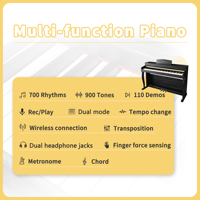LeGemCharr Teclado De Piano Profesional Piano Keyboard 88 Keys Digital Kids Keyboard Instruments Piano