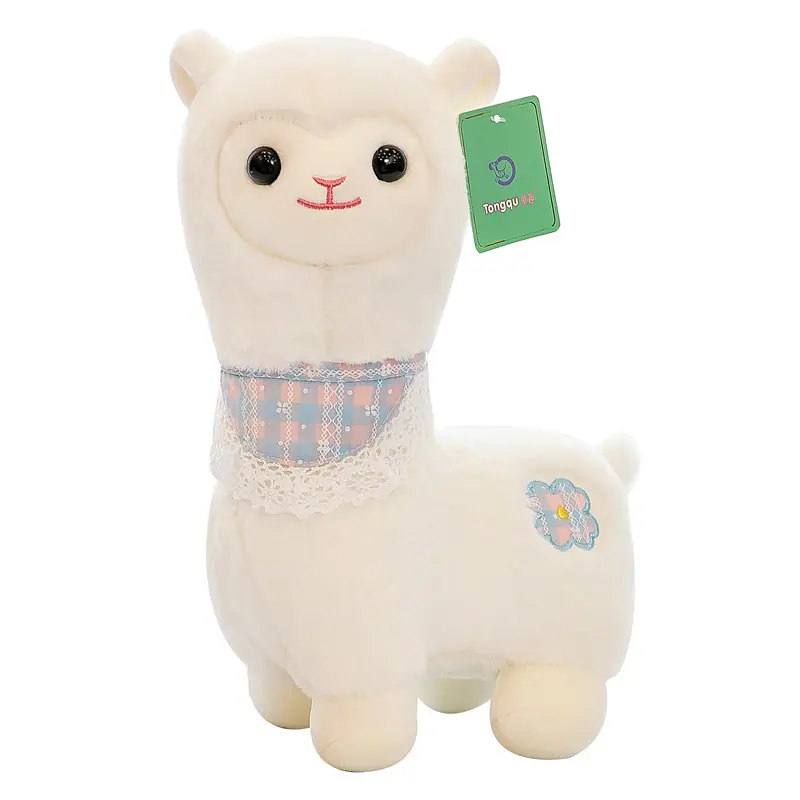 Penjualan pabrik 30cm indah domba boneka hewan bantal tidur lampu lembut mainan mewah Alpaca mewah Peluche mainan