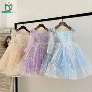Elegante vestido <span class=keywords><strong>de</strong></span> fiesta para niñas Hermoso traje <span class=keywords><strong>de</strong></span> cumpleaños <span class=keywords><strong>de</strong></span> ganchillo con lentejuelas Patrón sólido Grupo <span class=keywords><strong>DE</strong></span> EDAD Niños ODM - Product Image 3