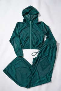 Ensemble de survêtement unisexe tie-dye à capuche avec fermeture éclair intégrale, coupe ample, décontracté, pour l'automne, taille adulte - Product Image 5