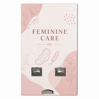 Máquina Expendedora Mecánica de Productos de Higiene Femenina, 2 Selecciones, Dispensador de Tampones Sanitarios de Pared, Operado con Monedas, Sin Electricidad