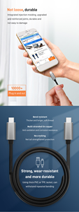 <span class=keywords><strong>Cable</strong></span> USB de Alta Calidad y Bajo Precio con Carga Rápida 3A, Adaptador USB-C a USB-C con Trenzado de Nailon, Compatible con Teléfonos - Product Image 4
