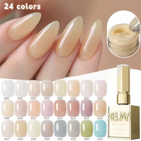 XEIJAYI Kit de Gel UV pour Extension d'Ongles 24 Couleurs 15ml – Gel Dur Gelée pour Application DIY