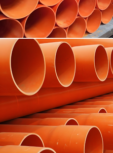 Conduit de câblage électrique flexible Qianxin en CPVC haute pression <span class=keywords><strong>100</strong></span> <span class=keywords><strong>mm</strong></span> 200 <span class=keywords><strong>mm</strong></span> orange, conduit de câblage souterrain, <span class=keywords><strong>tuyau</strong></span> MPP, norme ISO - Product Image 2