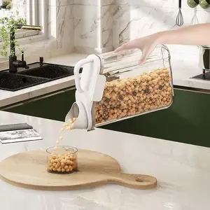 Barattoli ermetici freschi sigillati da cucina barattoli ermetici con coperchi a prova di cereali integrali contenitori in plastica trasparente