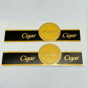 Impression personnalisée d'anneaux de cigares, personnalisation de bandes de cigares en or gaufré, autocollants pour cigares, étiquettes pour cigares - Product Image 1