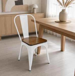 Sillas Modernas para Restaurantes Comerciales, Colores Personalizados, Acabado <span class=keywords><strong>Mate</strong></span>, Metal, Hierro, <span class=keywords><strong>Tolix</strong></span>, Apilables, Sillas de Comedor - Product Image 1