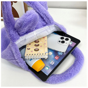 Tas Tote Boneka Sanrio Baru, Tas Mainan Lucu Kuromi Melody Cinnamoroll, Tas Tangan Plush Lembut, Tas Plush Sanrio Imut - Product Image 4