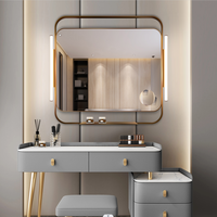 Smart Modern Stainless LED Bathroom Mirror Anti-Fog Sensor Switch Dimmable Wall-Mounted Backlit Vanity Mirror