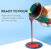 Kit de peinture acrylique professionnel non toxique de 8.45oz 250ml pour support de peinture sur papier en toile de verre
