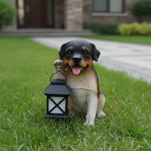 Wholesale Custom Resin LED Cute Bulldog For <strong>Dog</strong> Lover Gift Statue <strong>Dog</strong> Ornaments Solar Garden Lights - Product Image 1