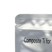 Sachet refermable en aluminium brillant argenté, à trois soudures latérales, pochette plate pour café, thé, poudre, épices, imprimé sur mesure