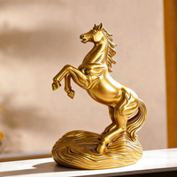 Décoration de bureau en sable mouvant « Prospérité et Succès Instantané » avec porte-stylo, motif cheval, cadeau d'affaires
