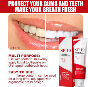 ยาสีฟัน SP-10 ไบรท์ ไวท์เทนนิ่ง ผสมโปรไบโอติกส์ ขจัดคราบกาแฟ ชา บุหรี่ ลมหายใจหอมสดชื่น ดูแลสุขภาพช่องปาก 120 กรัม - Product Image 4