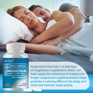 Capsules de magnésium triple complexe de supplément de glycinate de magnésium de marque de distributeur personnalisées OEM - Product Image 2