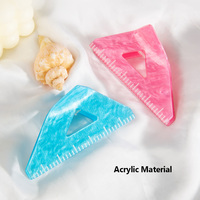 Vente en gros de pinces à cheveux amusantes en acrylique en forme de crayon et règle, grandes pinces pour femmes, accessoires en vrac
