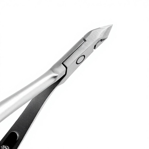 VNC-04-GC Nail Cuticle Nipper Stainless Steel Grey Bevel Jaw Curved Precision Series <b>by</b> Vina for Salon Use Finger & <b>Toe</b> - Product Image 1
