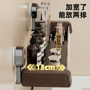 Bathroom Storage Rack Suction Mounted Rectangular Durable For Sink Toilet <b>Corner</b> <b>Wall</b> Mount - Product Image 2
