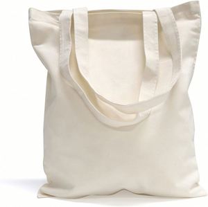 Sac fourre-tout en toile vierge 12 oz, design lignes simples, pour le voyage, l'école, le travail, les courses, cadeau fête des Mères, promotionnel - Product Image 1
