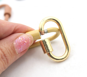 ตะขอเกี่ยวแบบสกรูรูปไข่เคลือบสีสันสดใส ตัวล็อคแบบสปริงโลหะ สำหรับงาน DIY เครื่องประดับ กระเป๋าถือ อุปกรณ์เสริม ขายส่ง ขนาด 37x22 มม. - Product Image 6