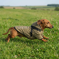 Imperméable pour chien classique d'hiver en polyester imperméable à l'eau et respectueux de l'environnement avec imprimé animal