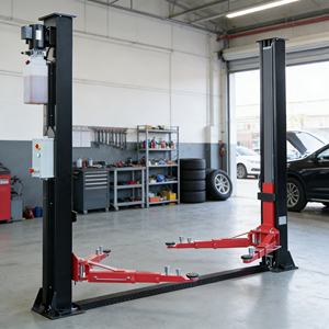 Équipement d'atelier automobile, pont élévateur pour voitures, double cylindre hydraulique électrique, 2 poteaux, norme <span class=keywords><strong>allemande</strong></span>, certifié CE, capacité 4T - Product Image 1