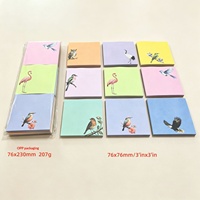 Nouvel ensemble de notes adhésives créatives et colorées en forme d'oiseau flamant rose pour messages, rappels, journal, fournitures de bureau pour étudiants