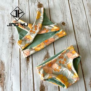 Wholesale 0-16 Years Kids <b>Clothing</b> Custom Children Two Pieces Reversible Swimsuits Girls Bathing Suits - Product Image 4