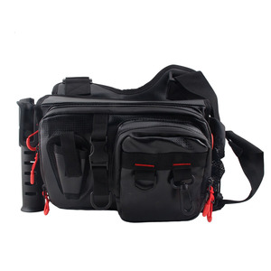 Sac à dos tactique en PVC noir 30L sac de pêche en plein air polyvalent avec bretelles étanches en polyester expédié au Vietnam - Product Image 6