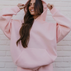 Sudadera con Capucha Personalizada de Alta Calidad, 350G, Felpa Gruesa, Talla Grande, Lavado Ácido, Sudadera para Mujer, Conjunto Deportivo para Invierno - Product Image 2