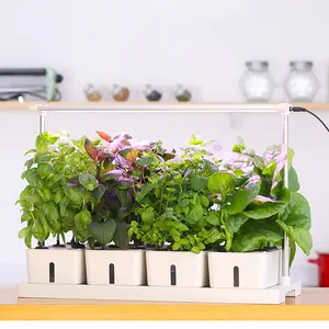 Hydroponic Growing Systems Microgreen Smart Indoor Herb Garden Planter Kit Automatic Growing System with Led plant light