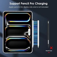 Étui pour tablette transparent ultra-mince pour iPad Pro 11 pouces M5/M4 2025/2024, dos PC résistant au jaunissement, prend en charge la charge Pencil Pro