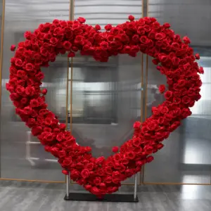 Wholesale Heart arch flowers backdrop heart shape arch stand with flowers for wedding party decoration