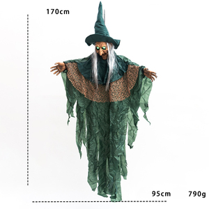 Décorations extérieures pour <span class=keywords><strong>Halloween</strong></span> Animated Talking Witch Red Eyes Haunted House Creep Prop - Product Image 5